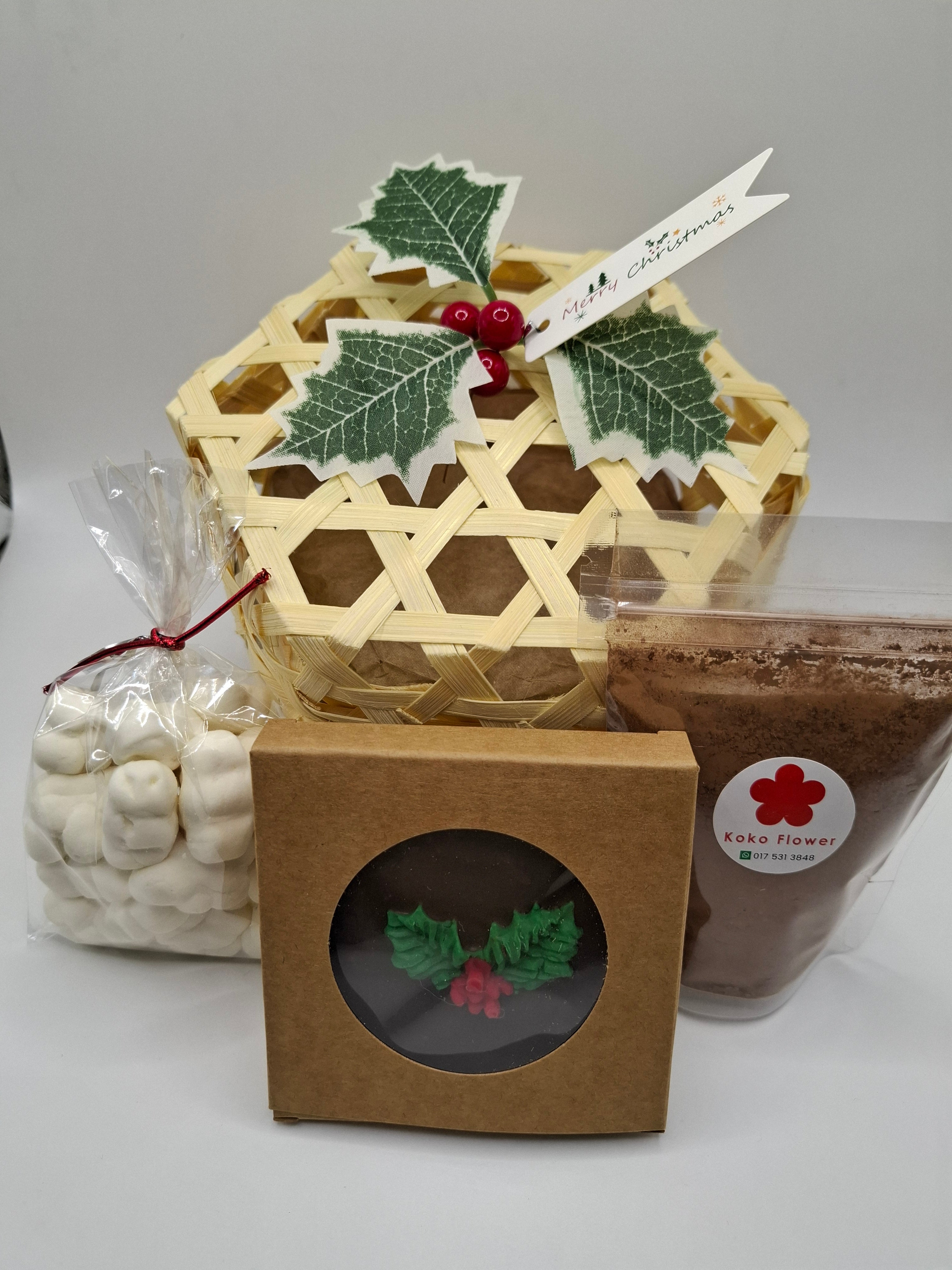 Holly Berries Gift Basket